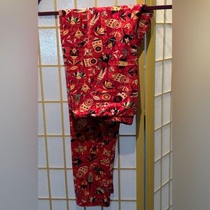 🌟🛍️ 2/$15 🛍️🌟 LuLaRoe Pink Print Leggings TC2